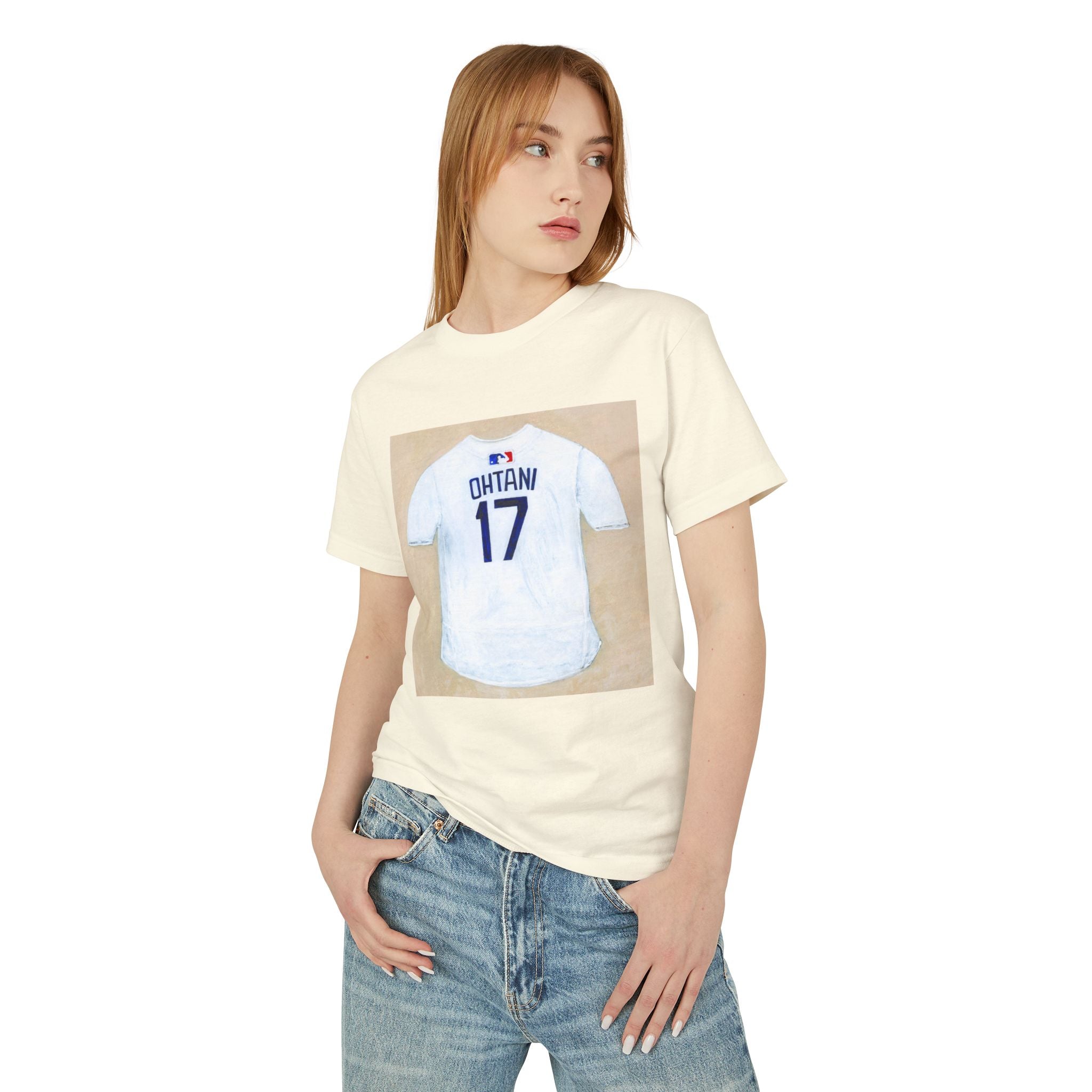 Unisex Heavyweight Cotton Artistic Ohtani Jersey Tee | Perfect Gift for Fans, Sports Events, Casual Wear, Birthdays, and Everyday Comfort