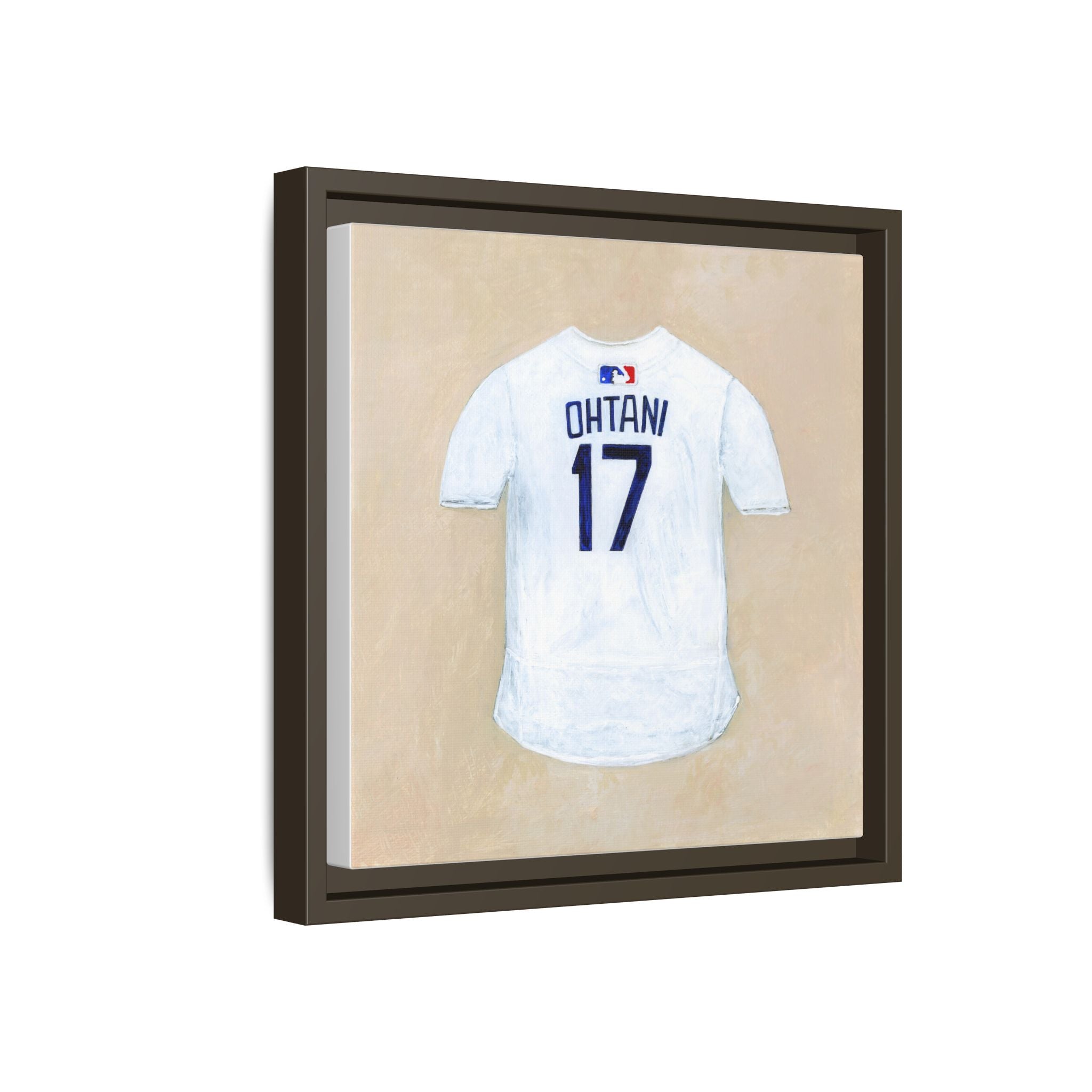 Framed Ohtani Jersey, Canvas Art, Sports Decor, Gift for Sports Fans, Wall Art for Home, Baseball Art Print