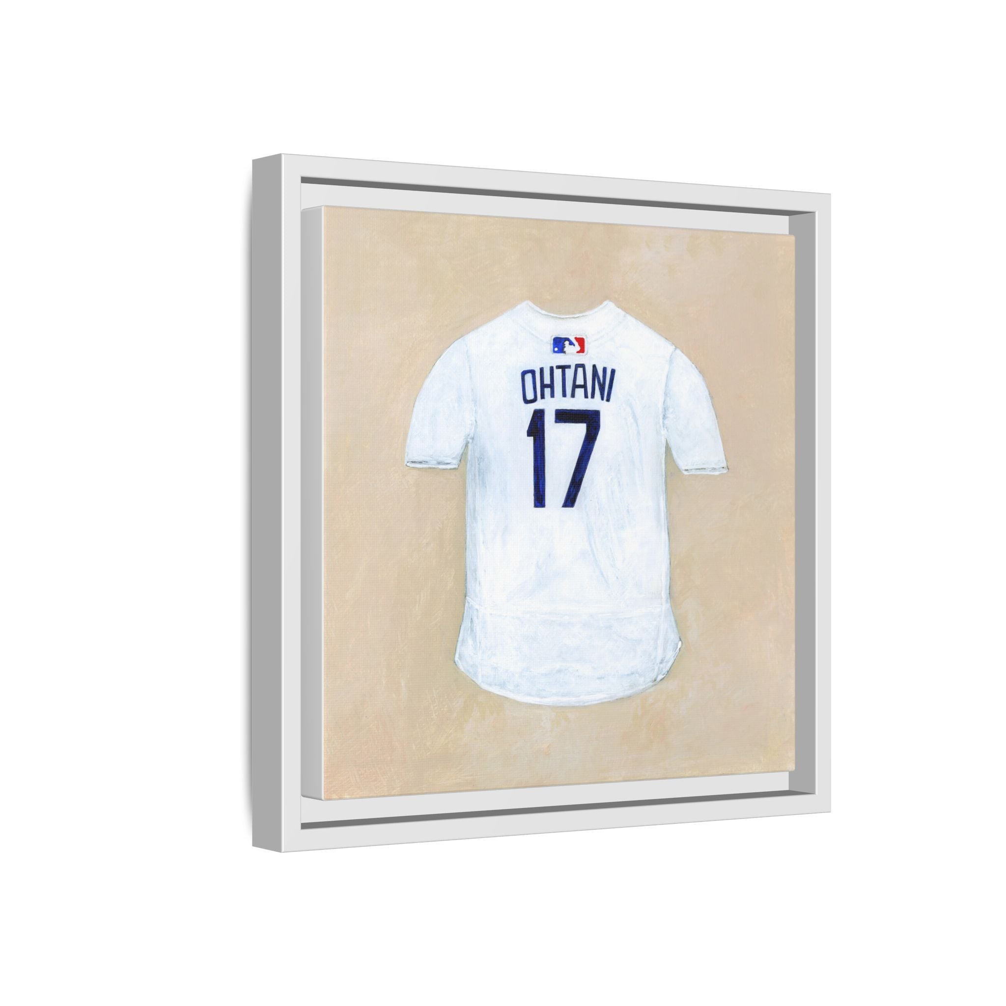 Framed Ohtani Jersey, Canvas Art, Sports Decor, Gift for Sports Fans, Wall Art for Home, Baseball Art Print