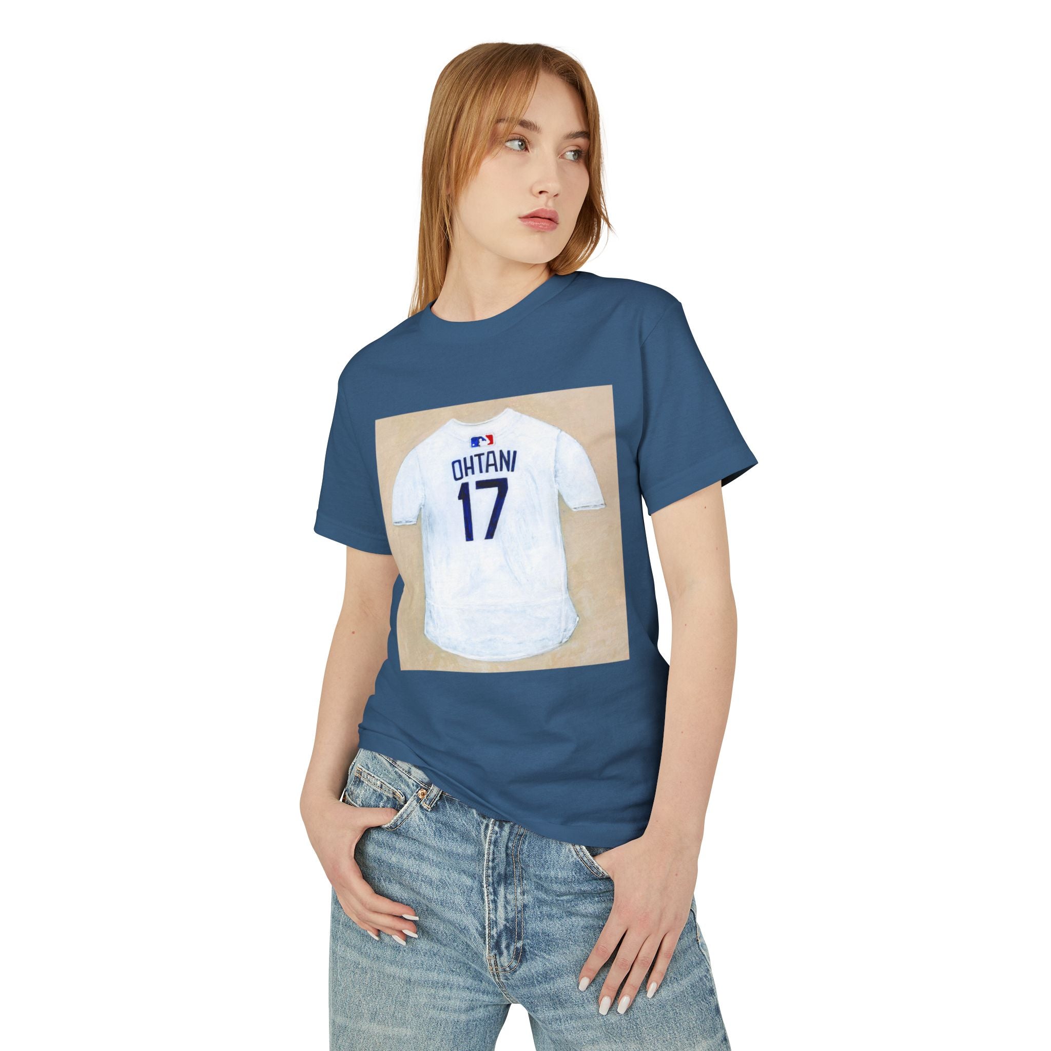 Unisex Heavyweight Cotton Artistic Ohtani Jersey Tee | Perfect Gift for Fans, Sports Events, Casual Wear, Birthdays, and Everyday Comfort