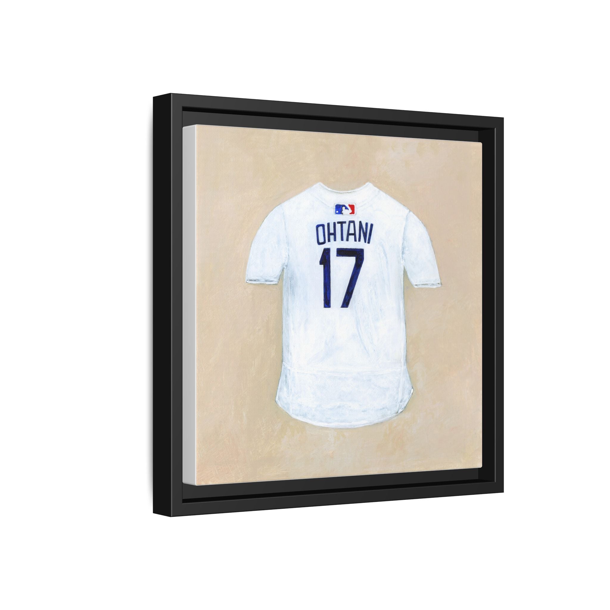 Framed Ohtani Jersey, Canvas Art, Sports Decor, Gift for Sports Fans, Wall Art for Home, Baseball Art Print
