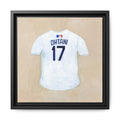 Framed Ohtani Jersey, Canvas Art, Sports Decor, Gift for Sports Fans, Wall Art for Home, Baseball Art Print