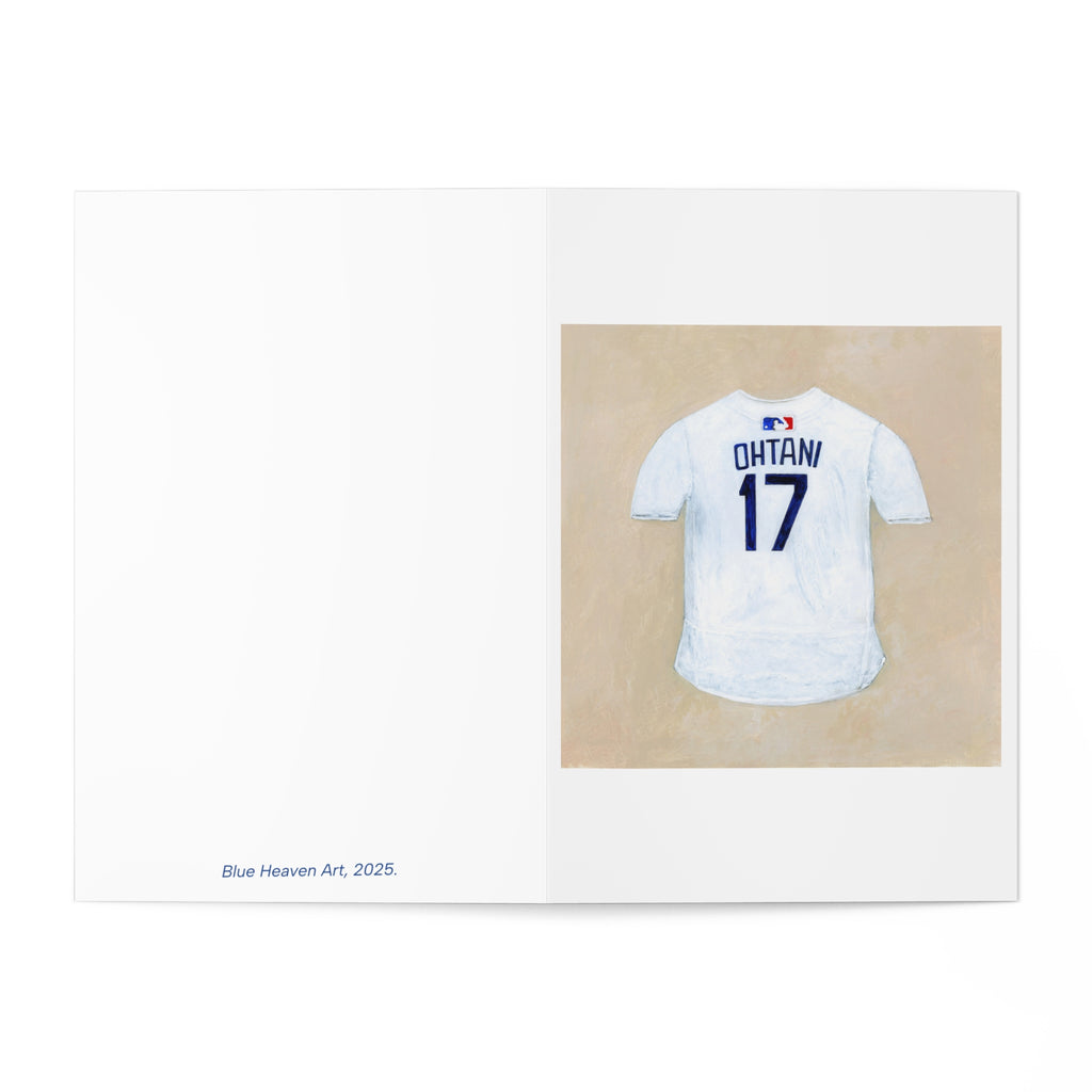 Artistic Ohtani Jersey Greeting Cards Set for All Occasions, Unique Card Collection, Holiday Greetings, Note Cards, Personalized Messages, 7-Piece Cards